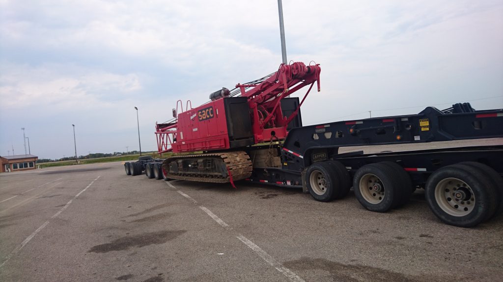 crane getting hauled from Alberta to ontario